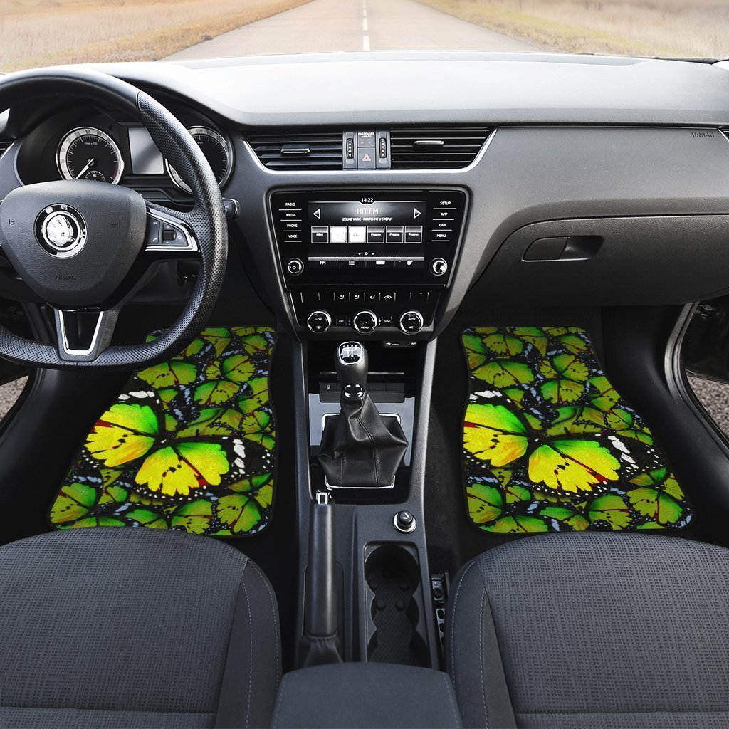 Green Butterfly Car Floor Mats Custom Beautiful Car Accessories - Gearcarcover - 3