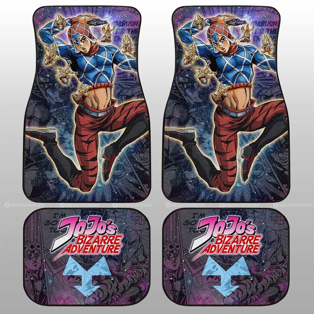 Guido Mista Car Floor Mats Custom Galaxy Style JJBA Anime Car Accessories - Gearcarcover - 2