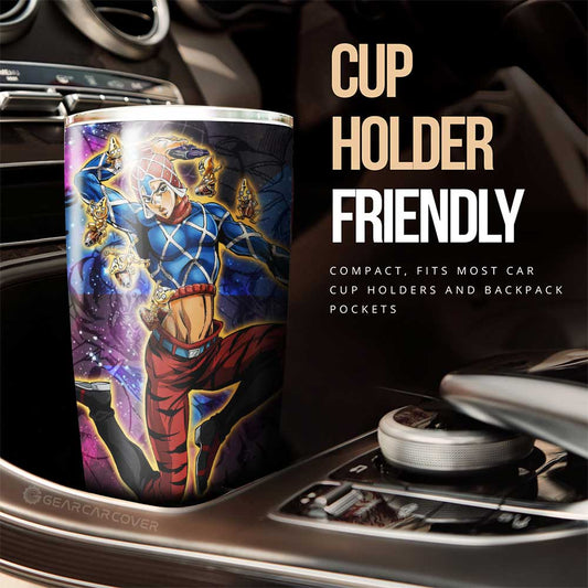 Guido Mista Tumbler Cup Custom JJBA Anime Car Accessories Galaxy Style - Gearcarcover - 2