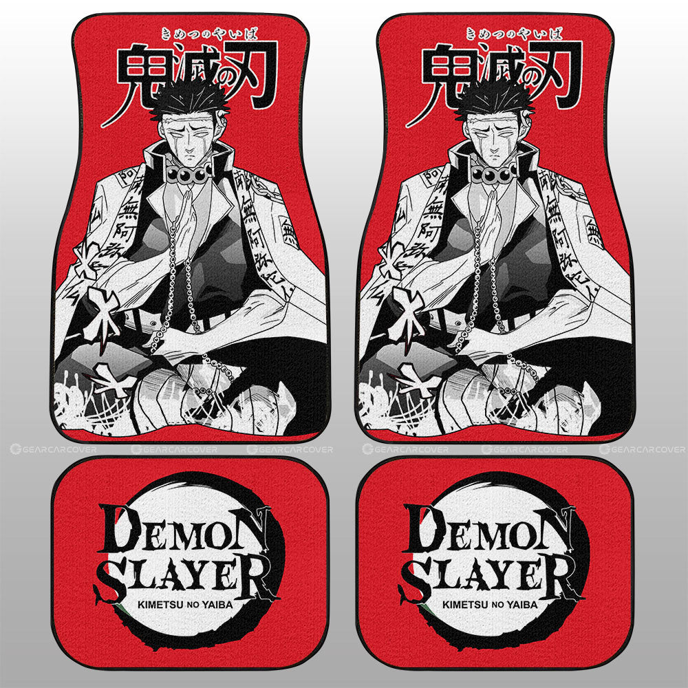 Gyomei Himejima Car Floor Mats Custom Demon Slayer Anime Car Accessories Manga Style For Fans - Gearcarcover - 2