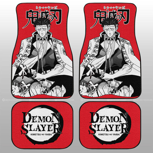 Gyomei Himejima Car Floor Mats Custom Demon Slayer Anime Car Accessories Manga Style For Fans - Gearcarcover - 2