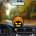 Halloween Creepy Pumpkin Ornament Custom Car Accessories - Gearcarcover - 3