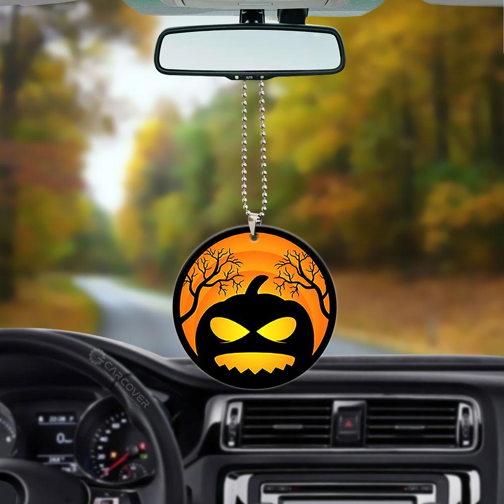 Halloween Creepy Pumpkin Ornament Custom Car Accessories - Gearcarcover - 3