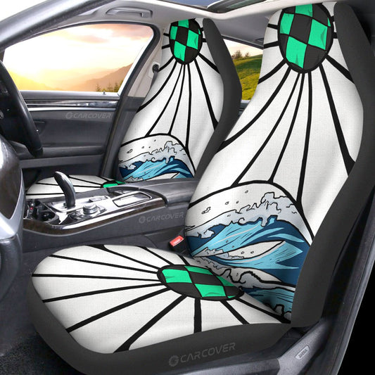 Hanafuda Great Wave Car Seat Covers Custom Car Interior Accessories - Gearcarcover - 2