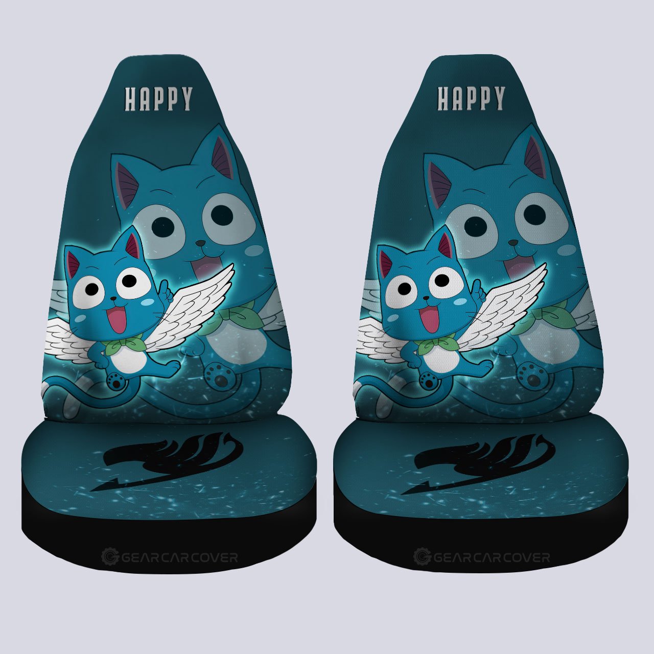 Happy Car Seat Covers Custom Fairy Tail Anime Car Accessories - Gearcarcover - 4