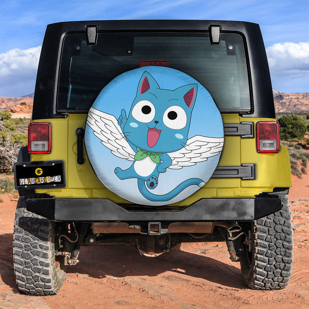 Happy Spare Tire Covers Custom Fairy Tail Anime Car Accessories - Gearcarcover - 3