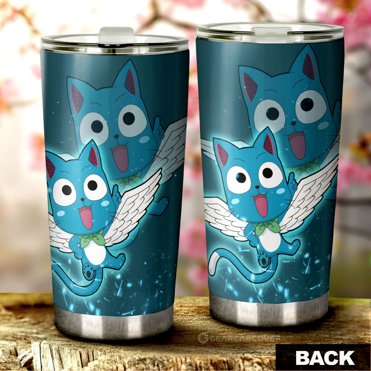 Happy Tumbler Cup Custom Fairy Tail Anime Car Accessories - Gearcarcover - 3
