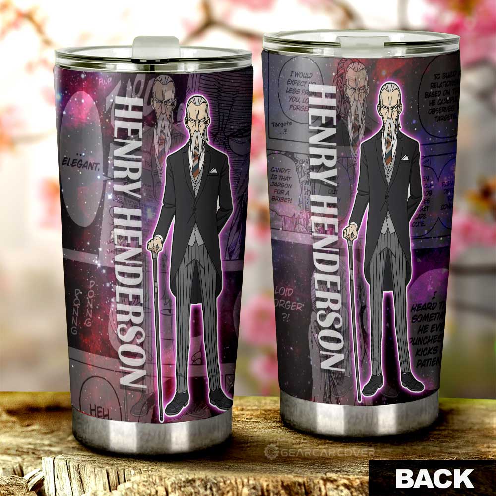 Henry Henderson Tumbler Cup Custom Spy x Family Anime Car Accessories Manga Galaxy Style - Gearcarcover - 3