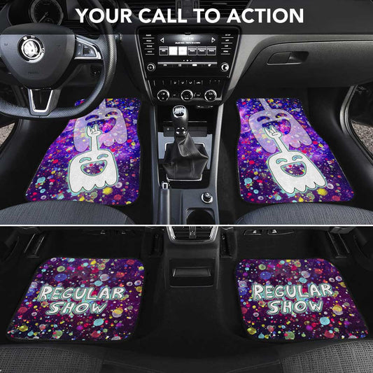 Hi Five Ghost Car Floor Mats Custom Regular Show Cartoon - Gearcarcover - 2
