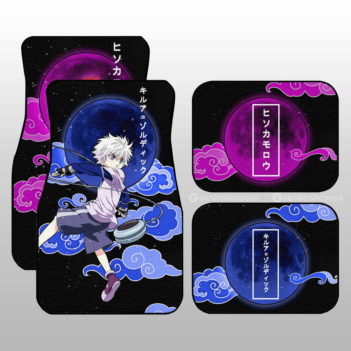 Hisoka Morow And Killua Zoldyck Car Floor Mats Custom Hunter x Hunter Anime Car Accessories - Gearcarcover - 2