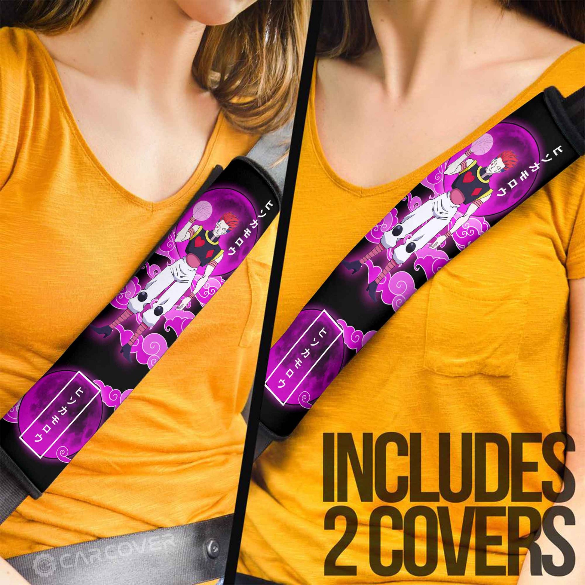 Hisoka Morow Seat Belt Covers Custom Anime Hunter x Hunter Car Accessories - Gearcarcover - 2