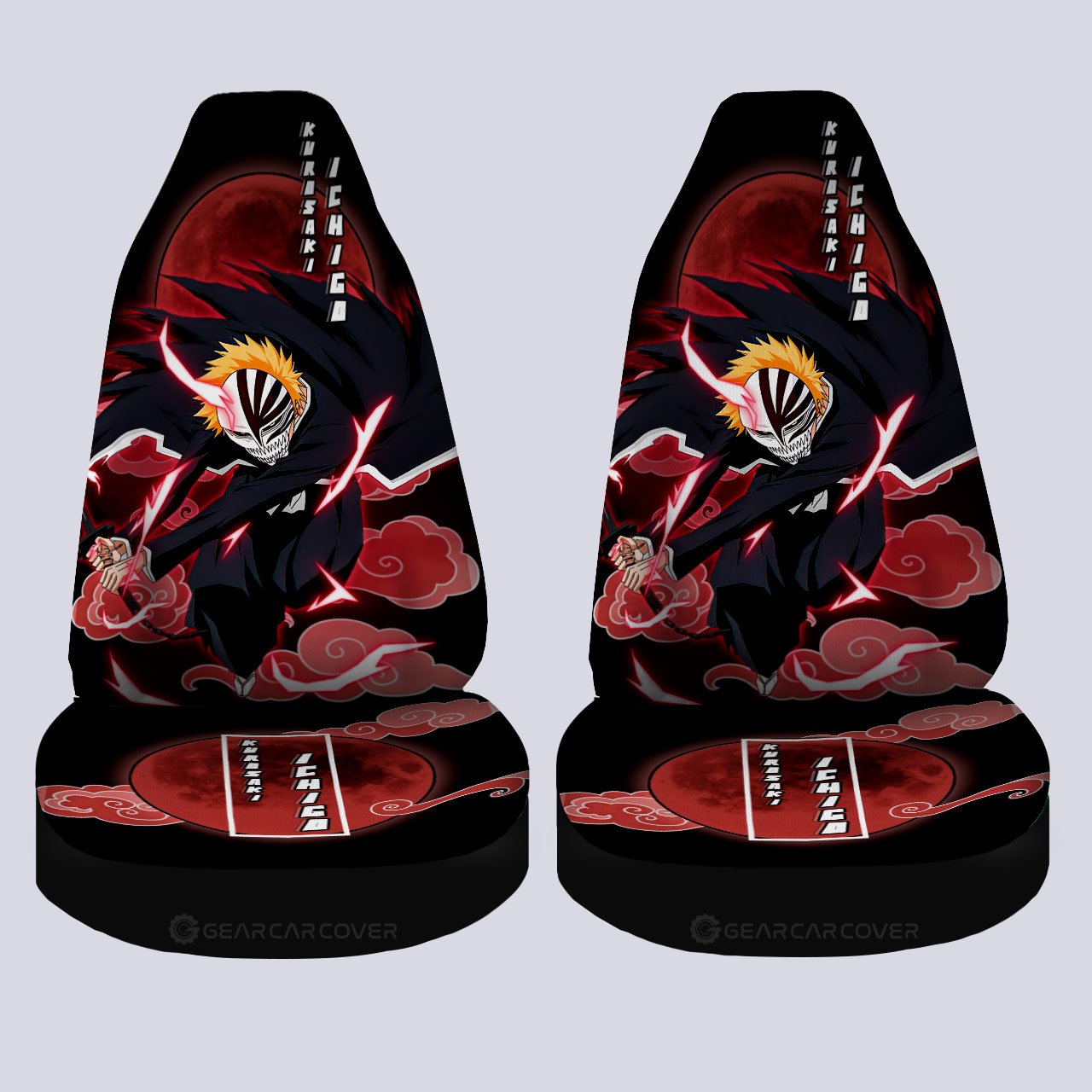 Hollow Ichigo Car Seat Covers Custom Bleach Anime Car Accessories - Gearcarcover - 4