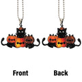 Holographic Pumpkin Kitty Ornament Custom Halloween Car Accessories - Gearcarcover - 4