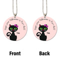 Hope Your Halloween Is Purr-fect Black Cat Ornament Custom Name Car Accessories - Gearcarcover - 5