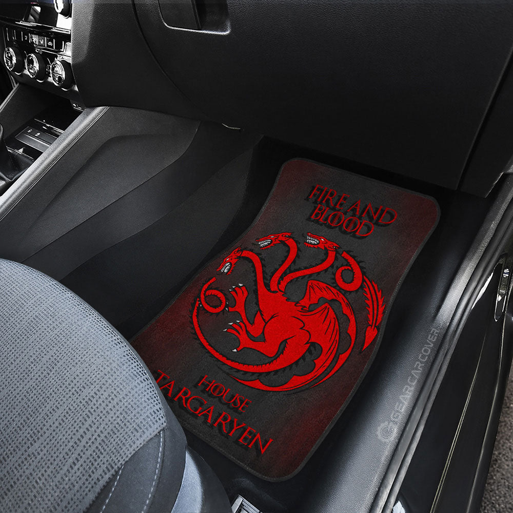 House Targaryen Car Floor Mats Custom Game Of Throne - Gearcarcover - 3