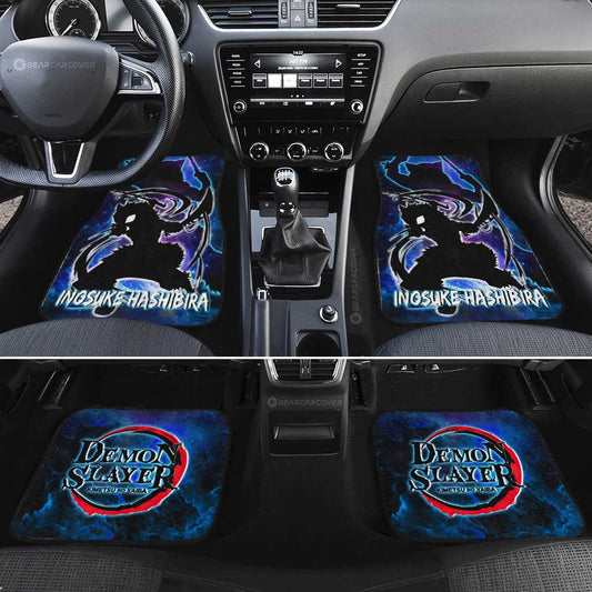 Inosuke Car Floor Mats Custom Demon Slayer Anime Silhouette Style - Gearcarcover - 2