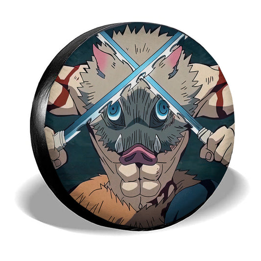 Inosuke Spare Tire Cover Custom Demon Slayer Anime Car Accessoriess - Gearcarcover - 2