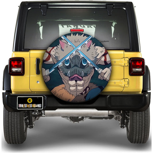 Inosuke Spare Tire Cover Custom Demon Slayer Anime Car Accessoriess - Gearcarcover - 1