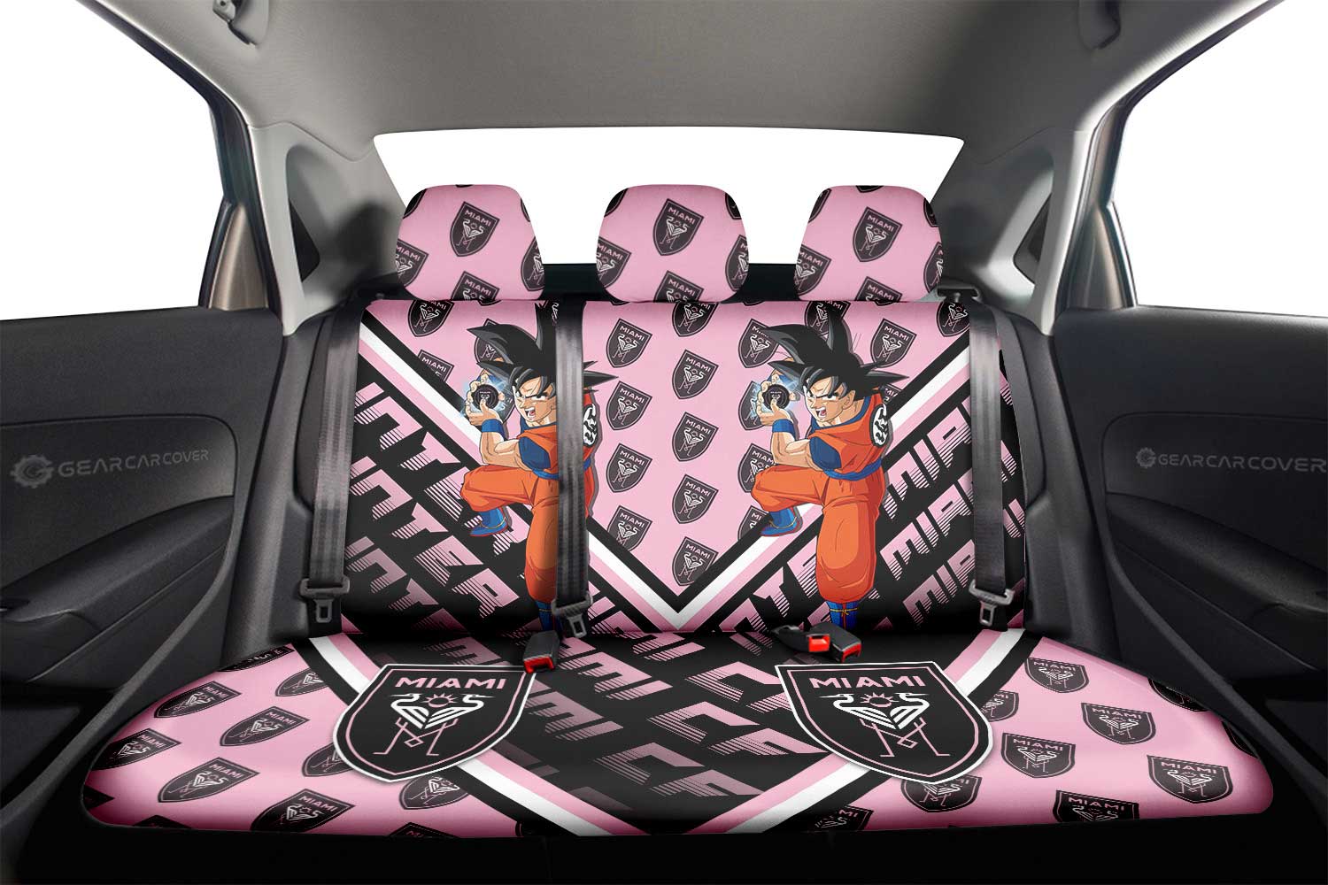 Inter Miami CF Car Back Seat Covers Custom Car Accessories For Fans - Gearcarcover - 2