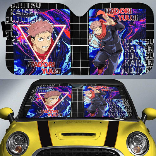 Itadori Yuuji Car Sunshade Custom Jujutsu Kaisen Anime Car Interior Accessories - Gearcarcover - 1