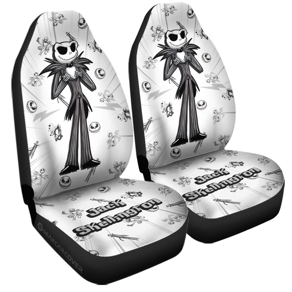 Jack Skellington Car Seat Covers Custom Cartoon Car Accessories - Gearcarcover - 3