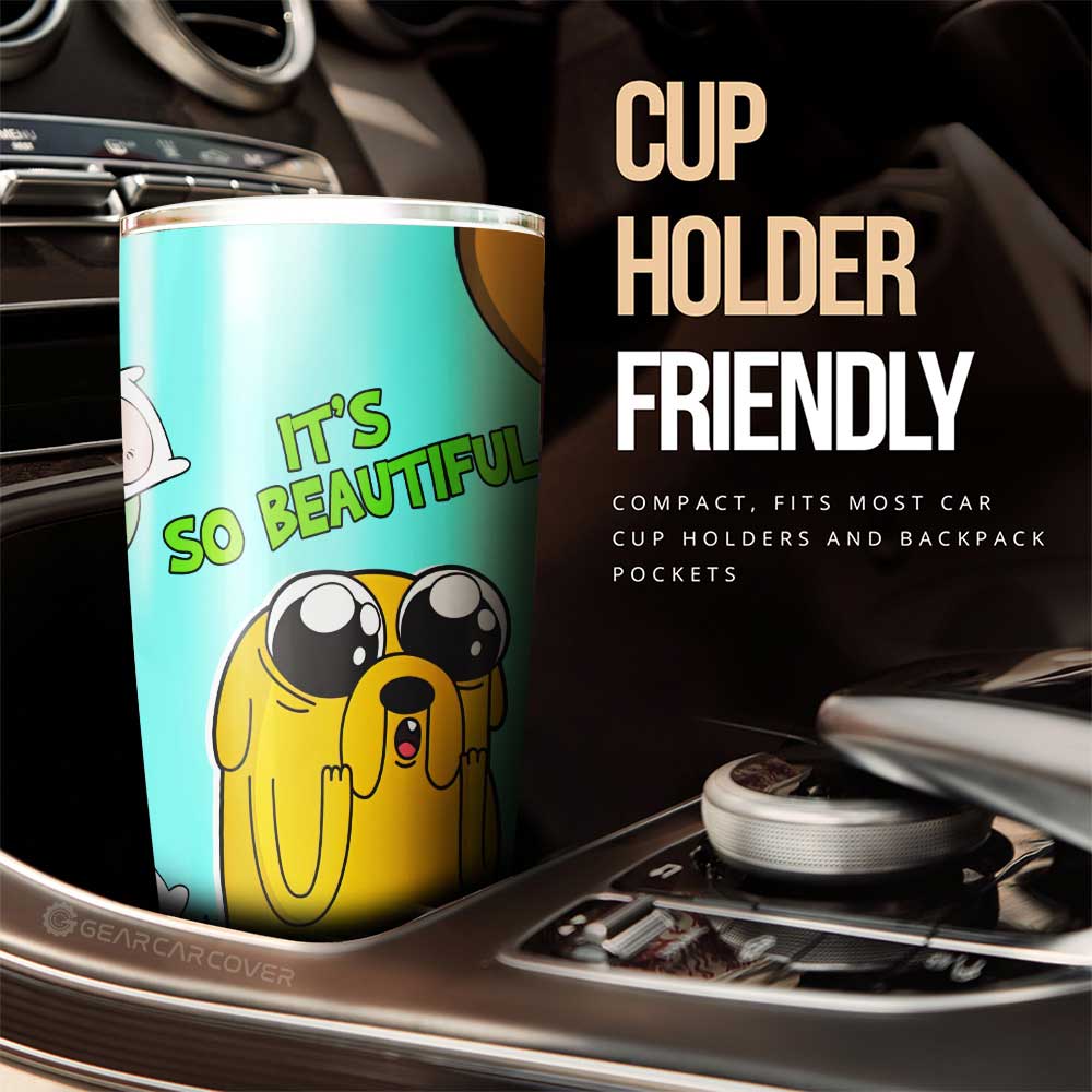 Jake And Finn Adventure Time Tumbler Cup Custom Cartoon Car Accessories - Gearcarcover - 3