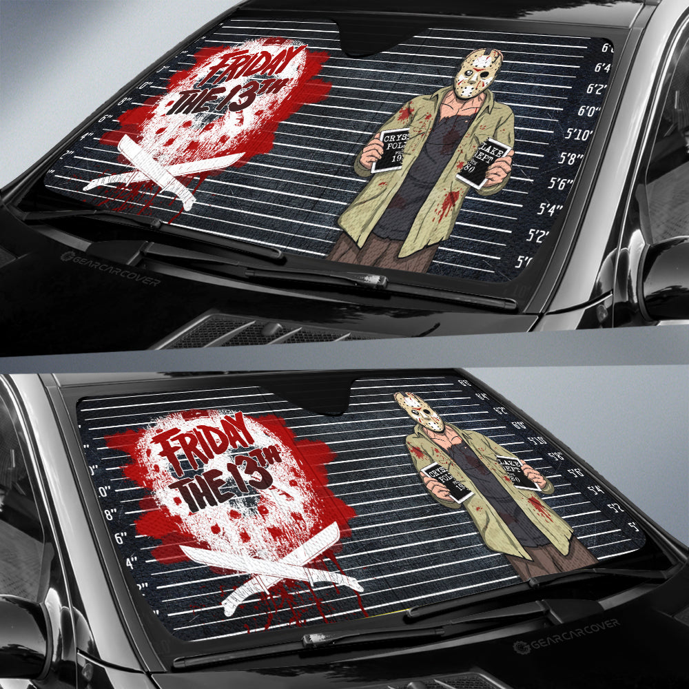 Jason Voorhees Car Sunshade Custom Horror Characters Car Accessories - Gearcarcover - 3