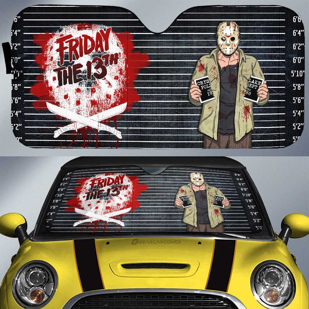 Jason Voorhees Car Sunshade Custom Horror Characters Car Accessories - Gearcarcover - 1