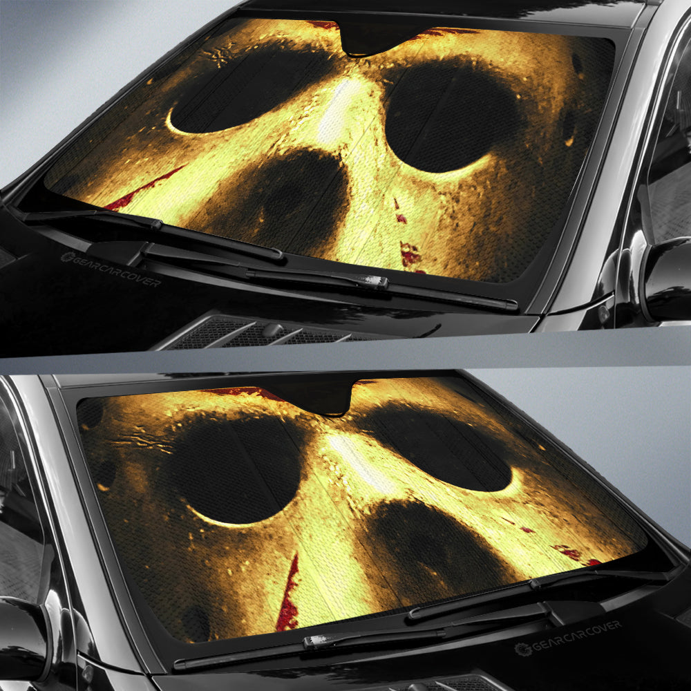 Jason Voorhees Car Sunshade Custom Horror Face Car Interior Accessories - Gearcarcover - 3