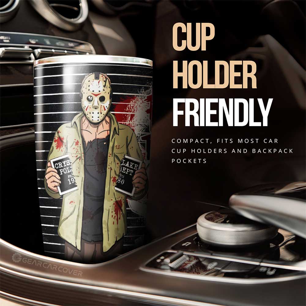 Jason Voorhees Tumbler Cup Custom Horror Characters In The Friday The 13th Series Car Interior Accessories - Gearcarcover - 3