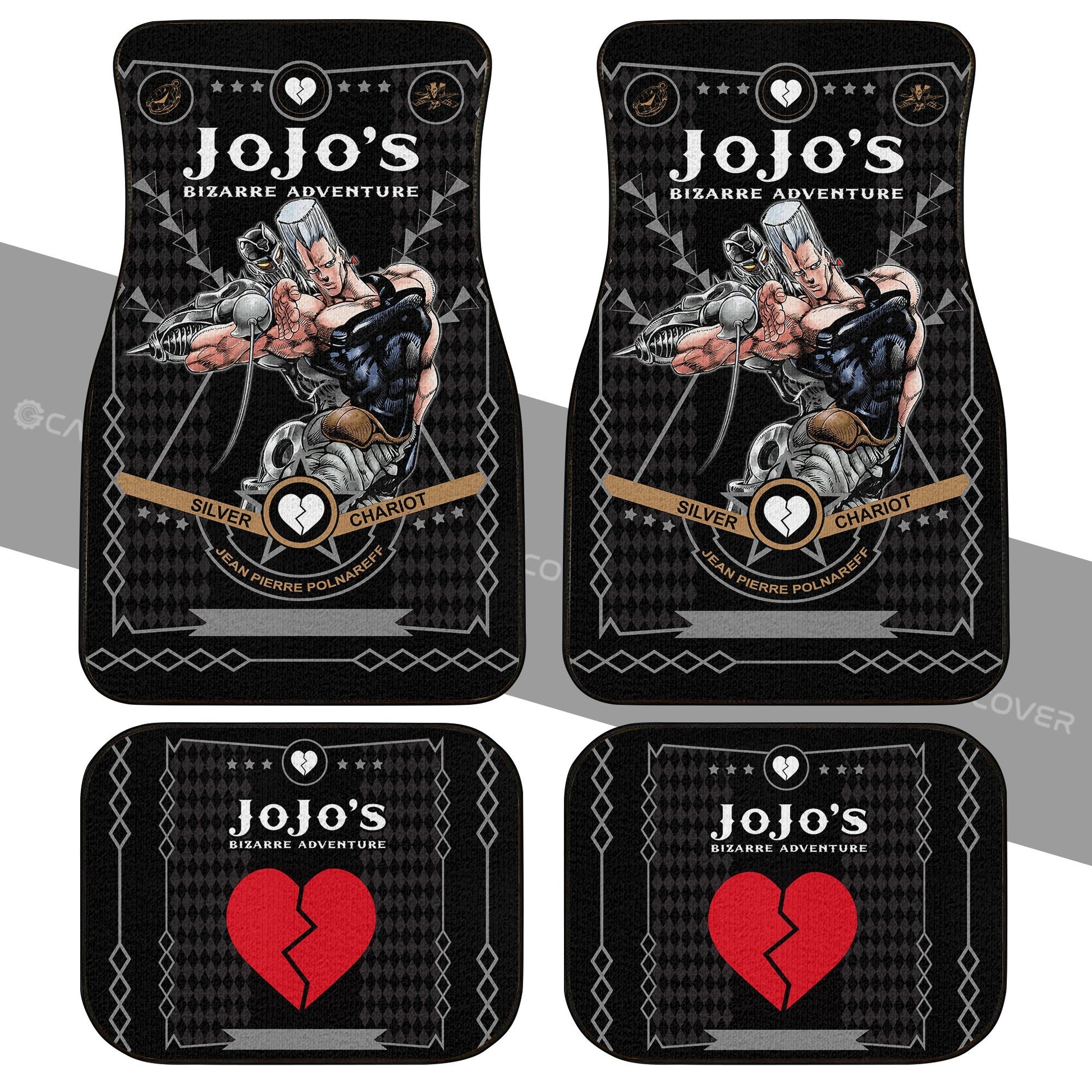 Jean Pierre Car Floor Mats Custom Anime JoJo's Bizarre Car Interior Accessories - Gearcarcover - 2