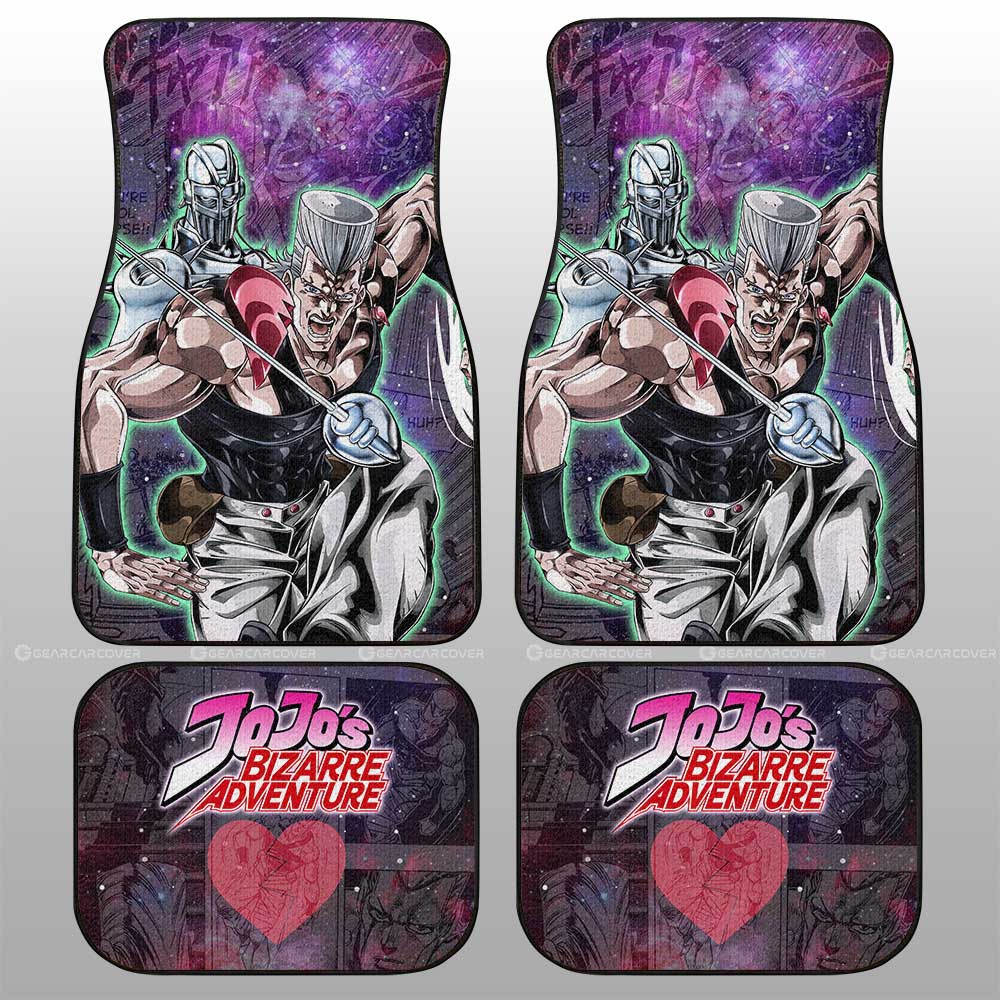 Jean Pierre Polnareff Car Floor Mats Custom Galaxy Manga JJBA Anime - Gearcarcover - 2