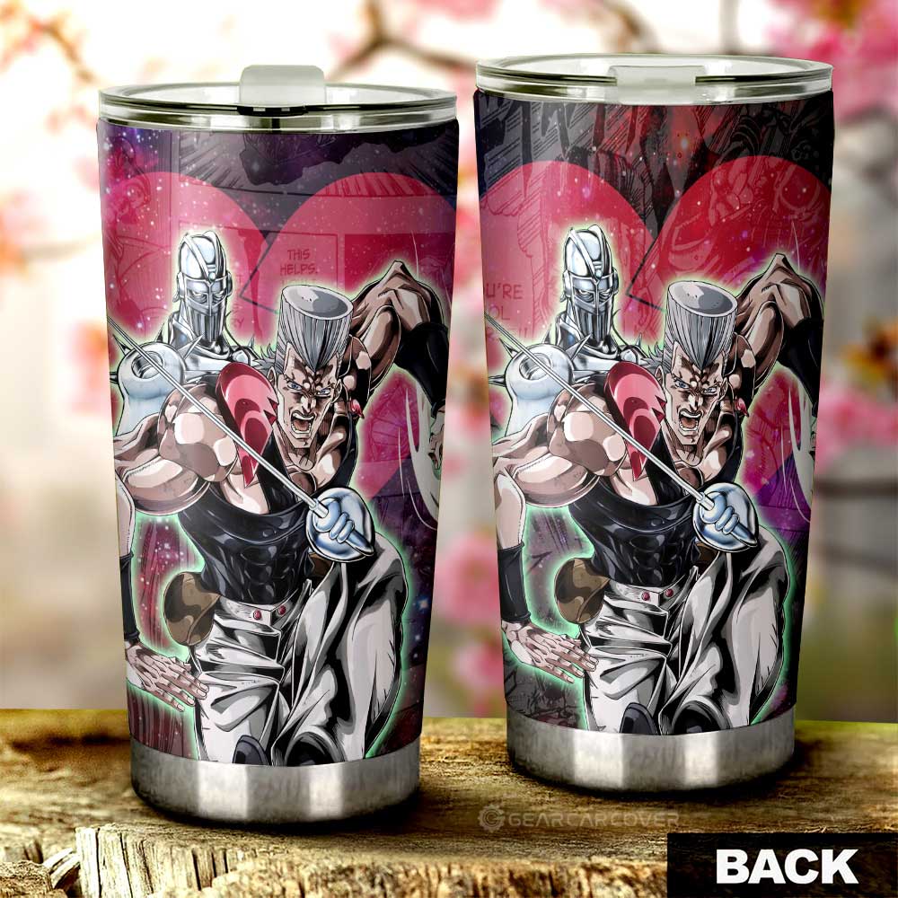 Jean Pierre Polnareff Tumbler Cup Custom Galaxy Manga JJBA Anime - Gearcarcover - 3