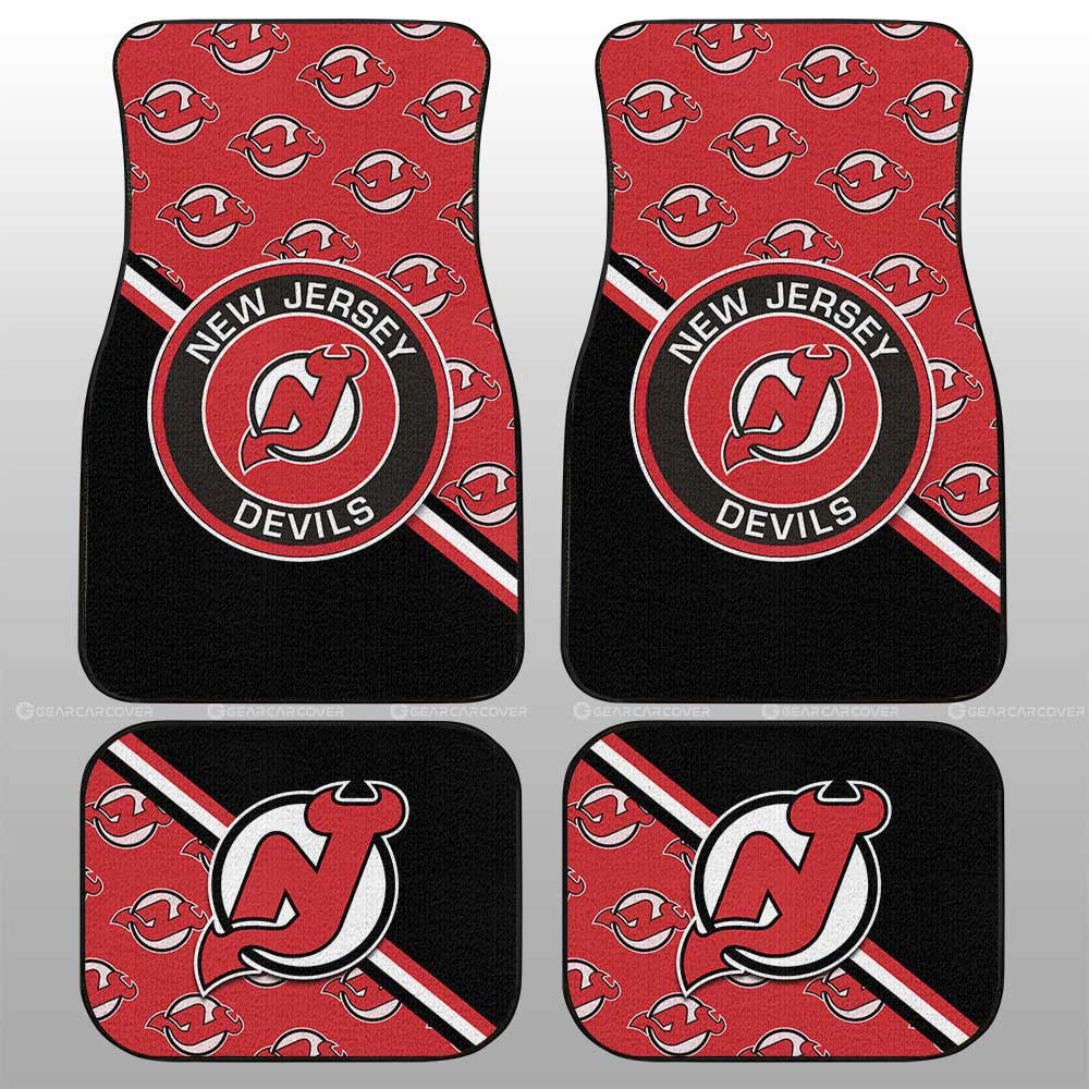 Jersey Devils Car Floor Mats Custom Car Accessories For Fans - Gearcarcover - 1