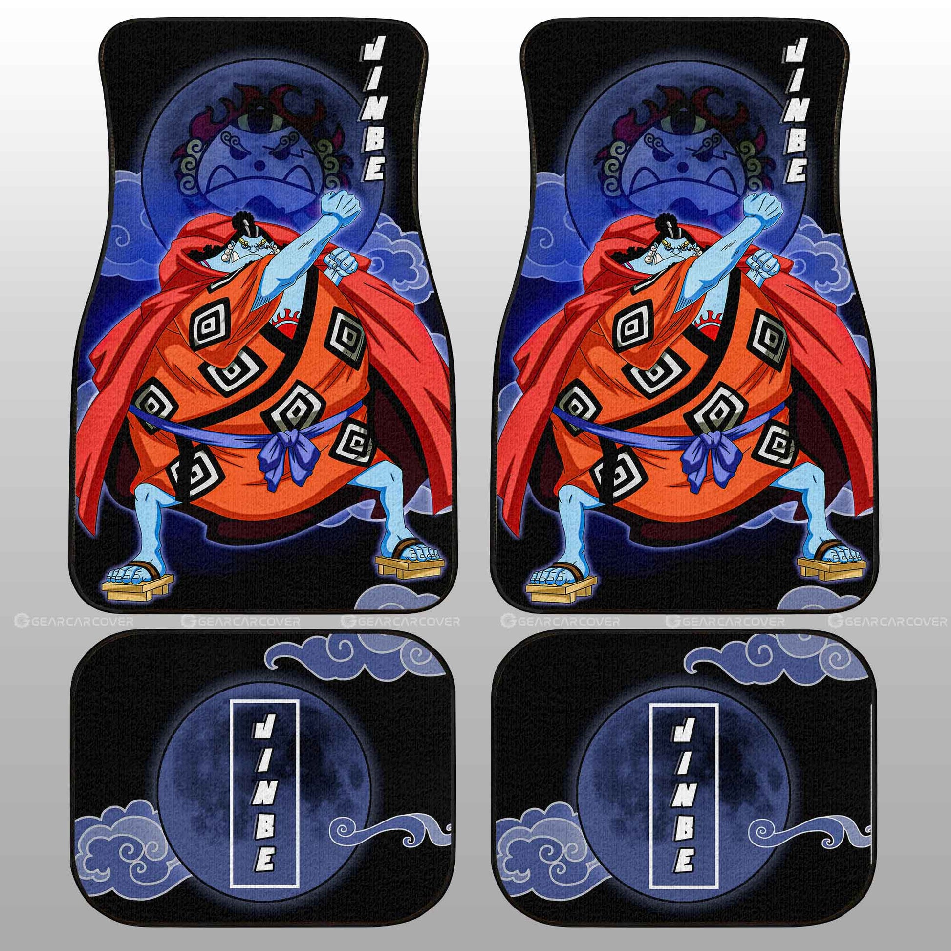Jinbe Car Floor Mats Custom Anime One Piece Car Accessories For Anime Fans - Gearcarcover - 2