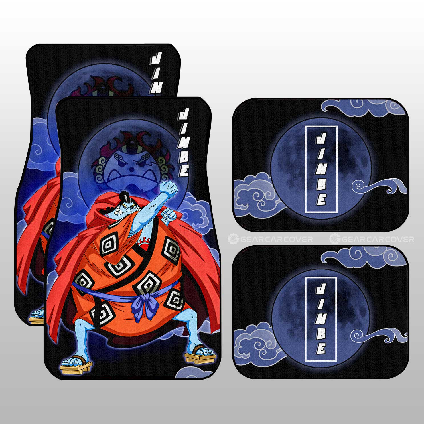 Jinbe Car Floor Mats Custom Anime One Piece Car Accessories For Anime Fans - Gearcarcover - 1