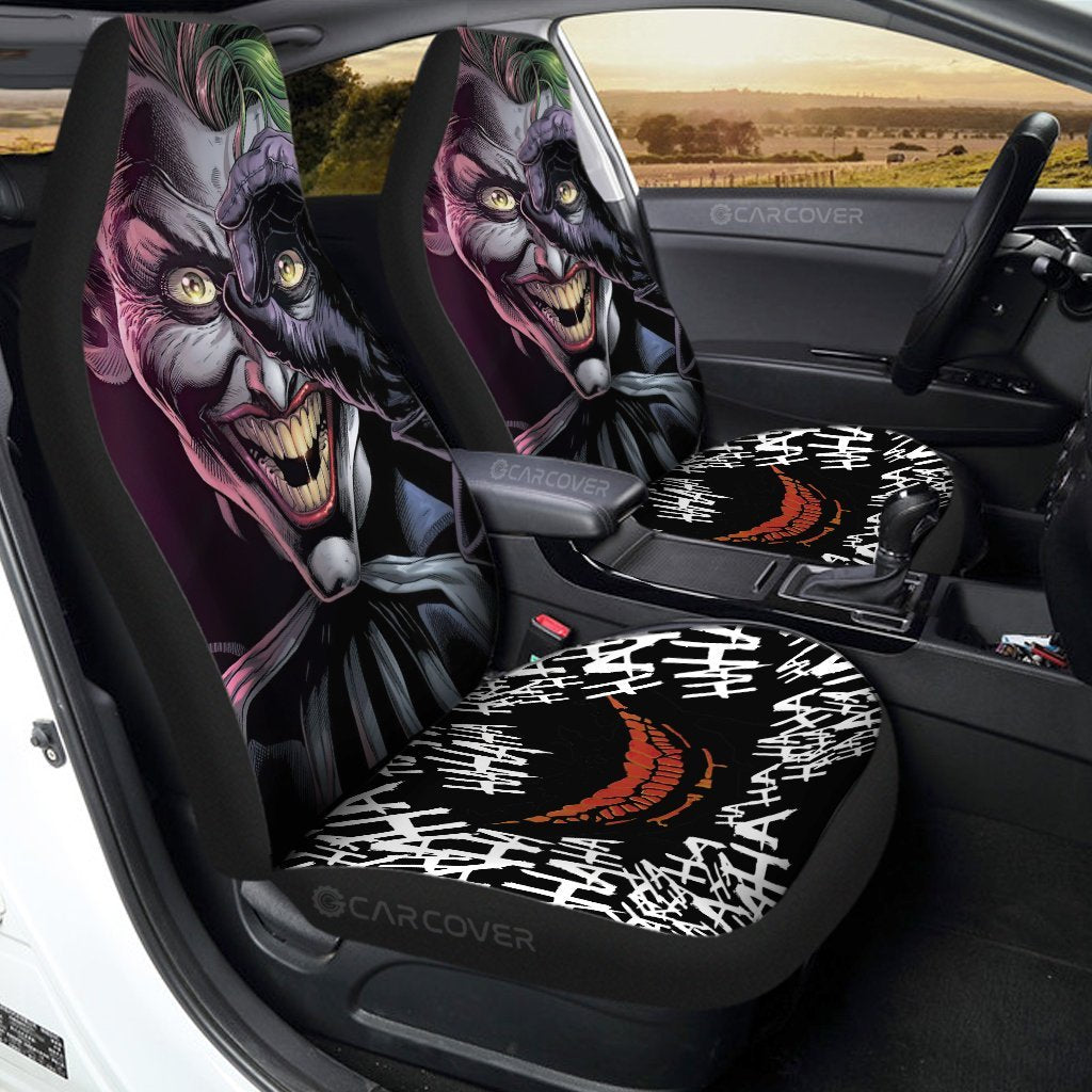 TVstation cafeteria Falde sammen Joker Car Seat Covers Custom Car Accessories Halloween Decorations