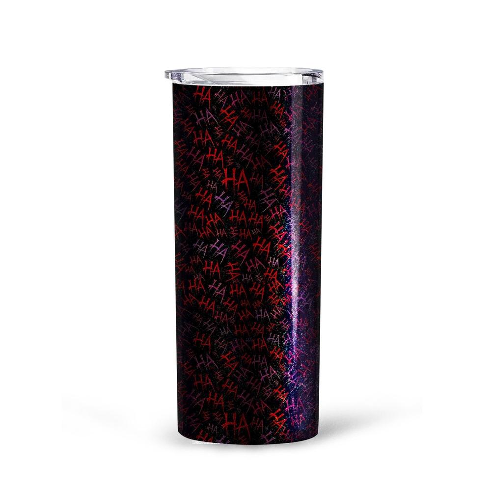 Joker Haha Pattern Custom Tall Glitter Tumbler - Gearcarcover - 3