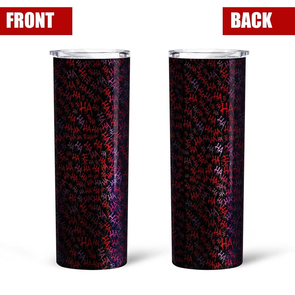 Joker Haha Pattern Custom Tall Glitter Tumbler - Gearcarcover - 2