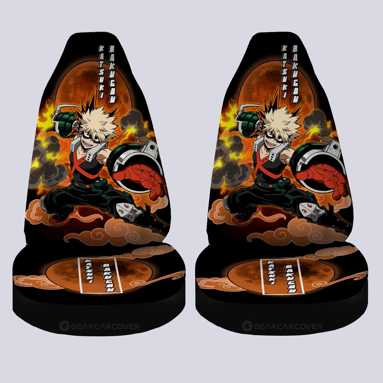 Katsuki Bakugo Car Seat Covers Custom Anime My Hero Academia Car Interior Accessories - Gearcarcover - 4