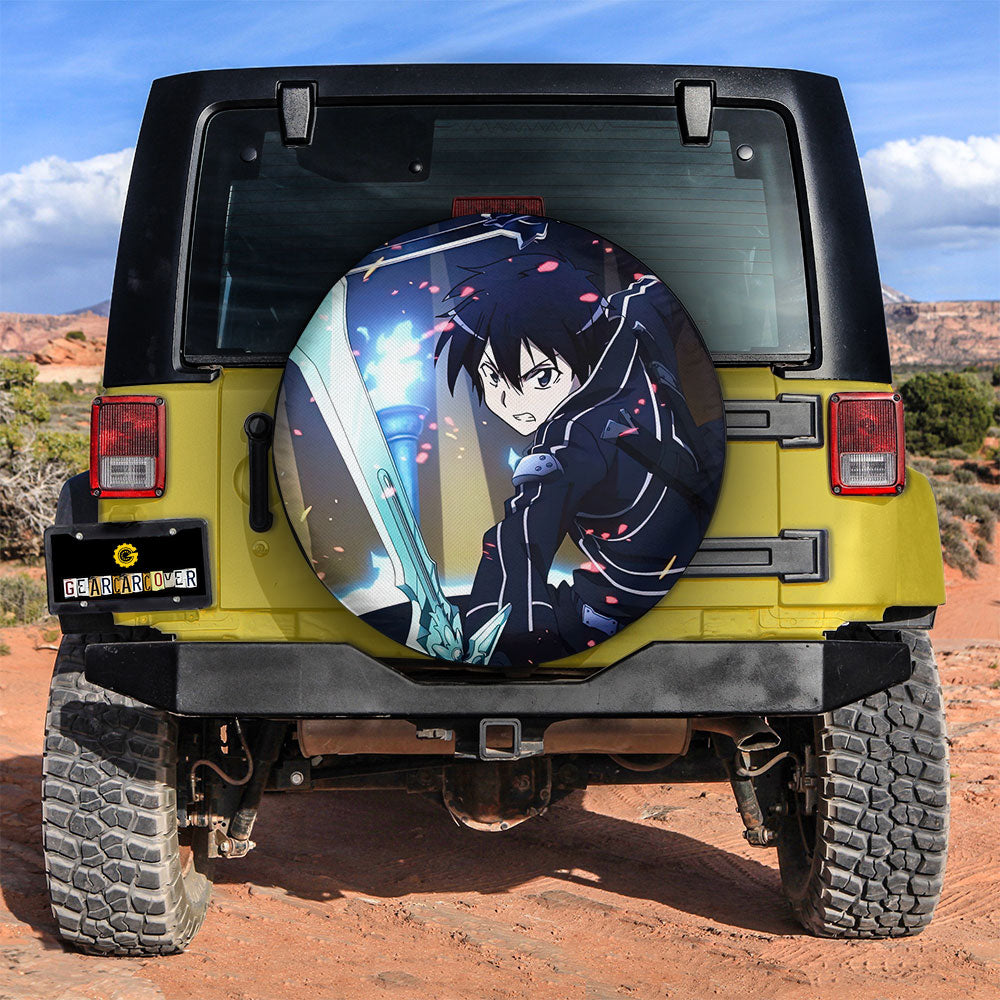 Kazuto Kirigaya Kirito Spare Tire Covers Custom Sword Art Online Anime Car Accessories - Gearcarcover - 3