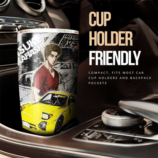 Keisuke Takahashi Tumbler Cup Custom Initial D Anime Car Accessories - Gearcarcover - 2