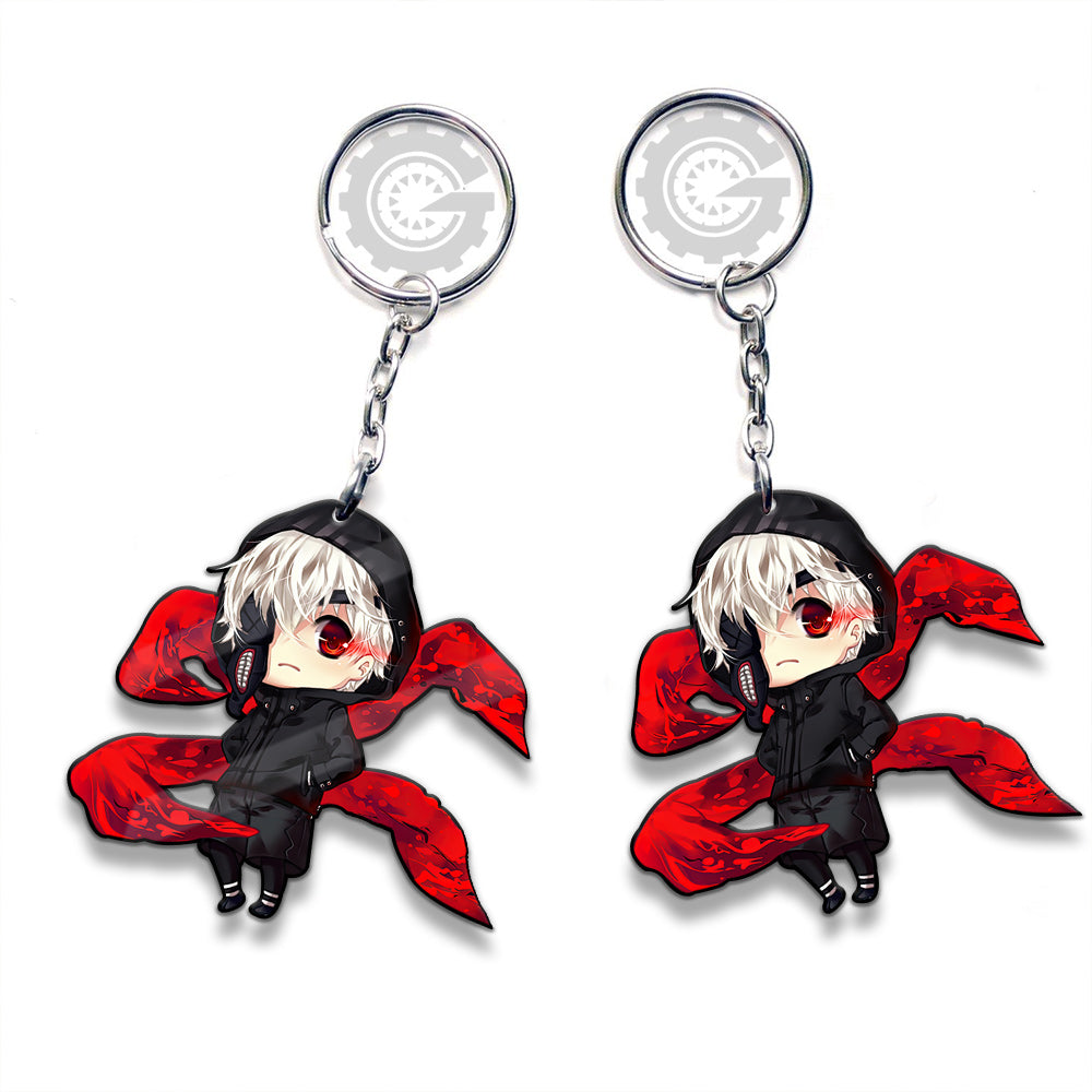 Ken Kaneki Keychain Custom Tokyo Ghoul Anime Car Accessories - Gearcarcover - 3