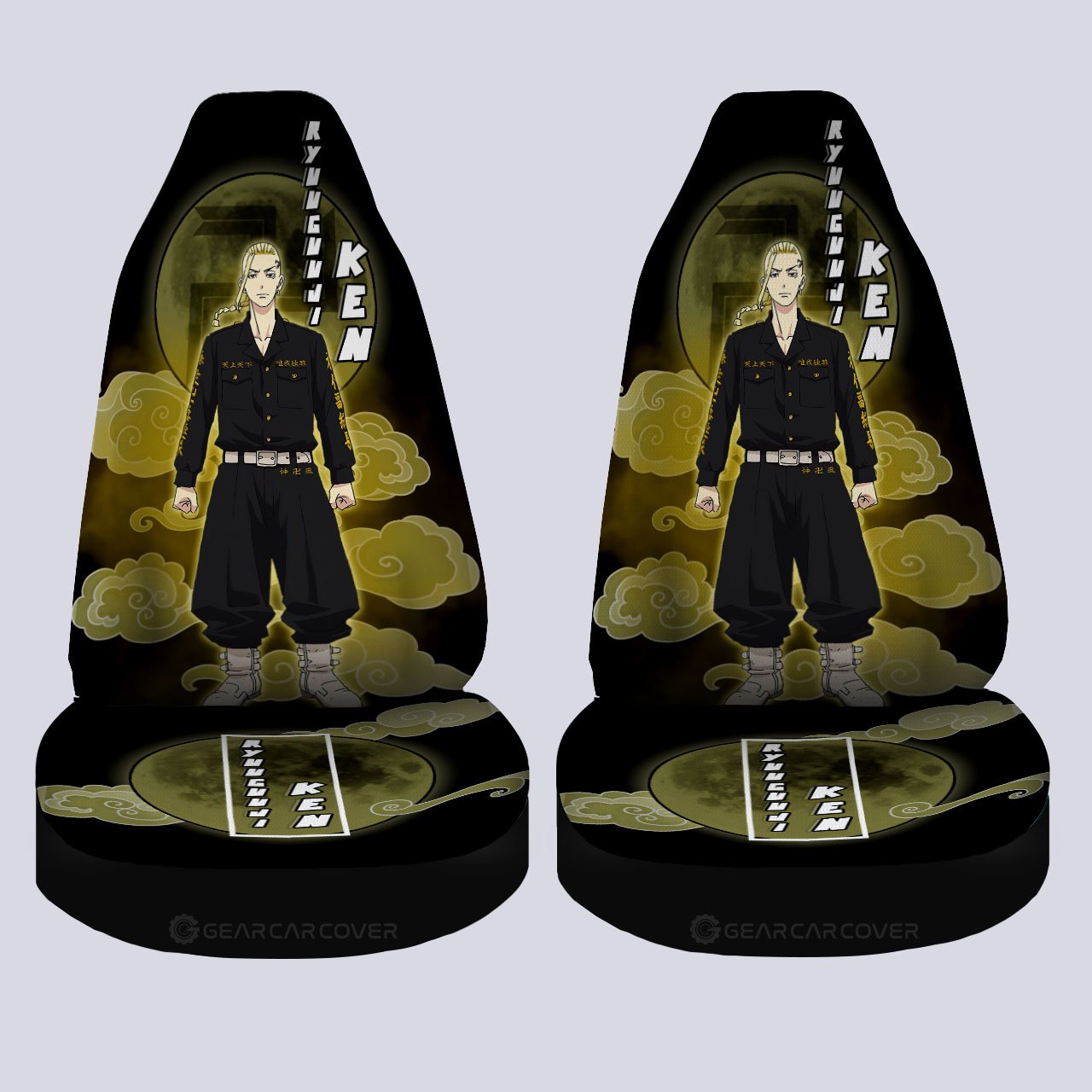 Ken Ryuguji Car Seat Covers Custom Tokyo Revengers Anime Car Interior Accessories - Gearcarcover - 4