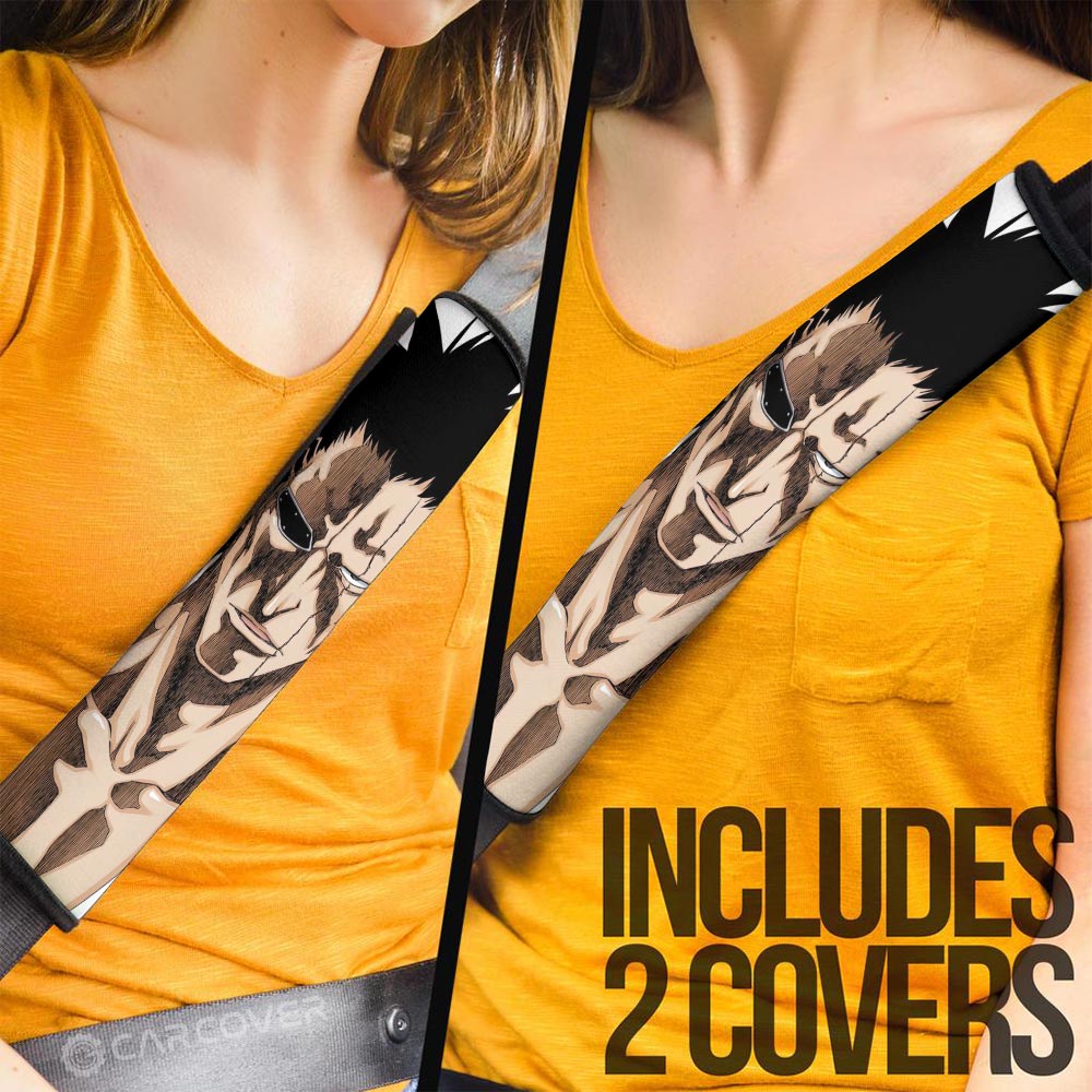 Kenpachi Zaraki Seat Belt Covers Custom Bleach Anime Car Accessories - Gearcarcover - 3