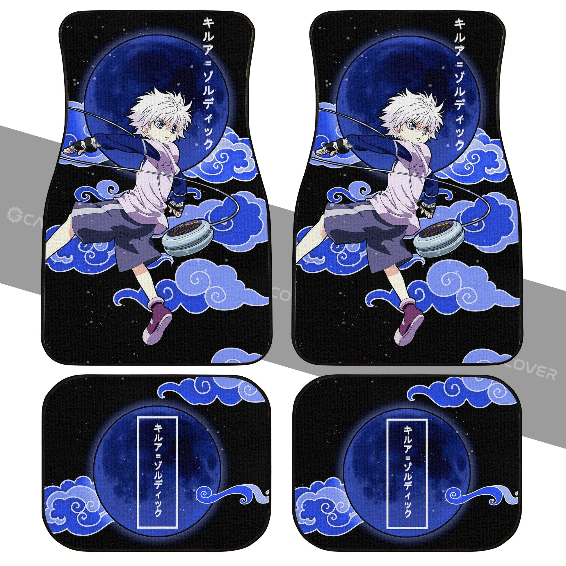 Killua Zoldyck Car Floor Mats Custom Hunter x Hunter Anime Car Interior Accessories - Gearcarcover - 2