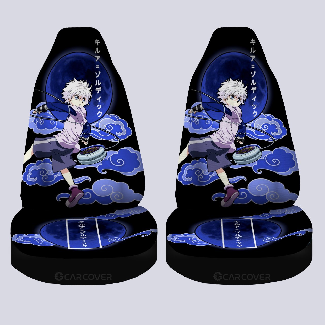 Killua Zoldyck Car Seat Covers Custom Hunter x Hunter Anime Car Accessories - Gearcarcover - 4