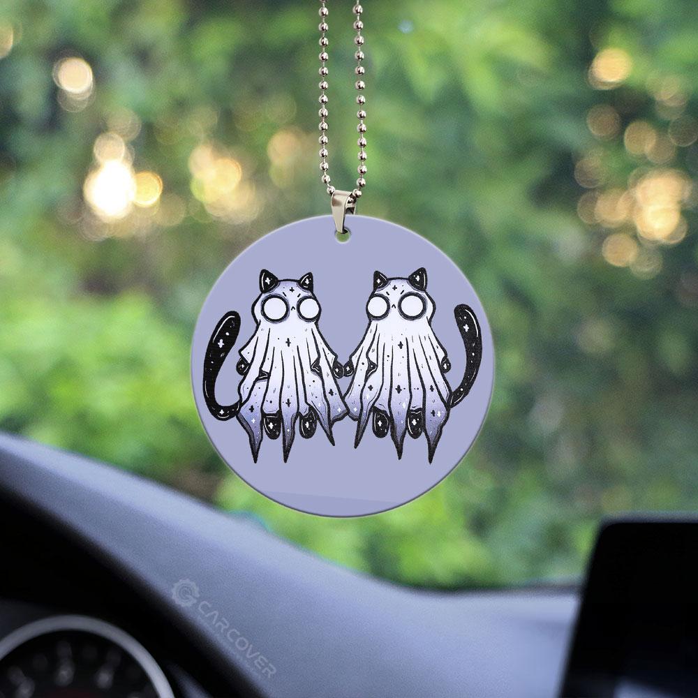 Kitty Friends Halloween Ghost Ornament Custom Car Accessories - Gearcarcover - 2