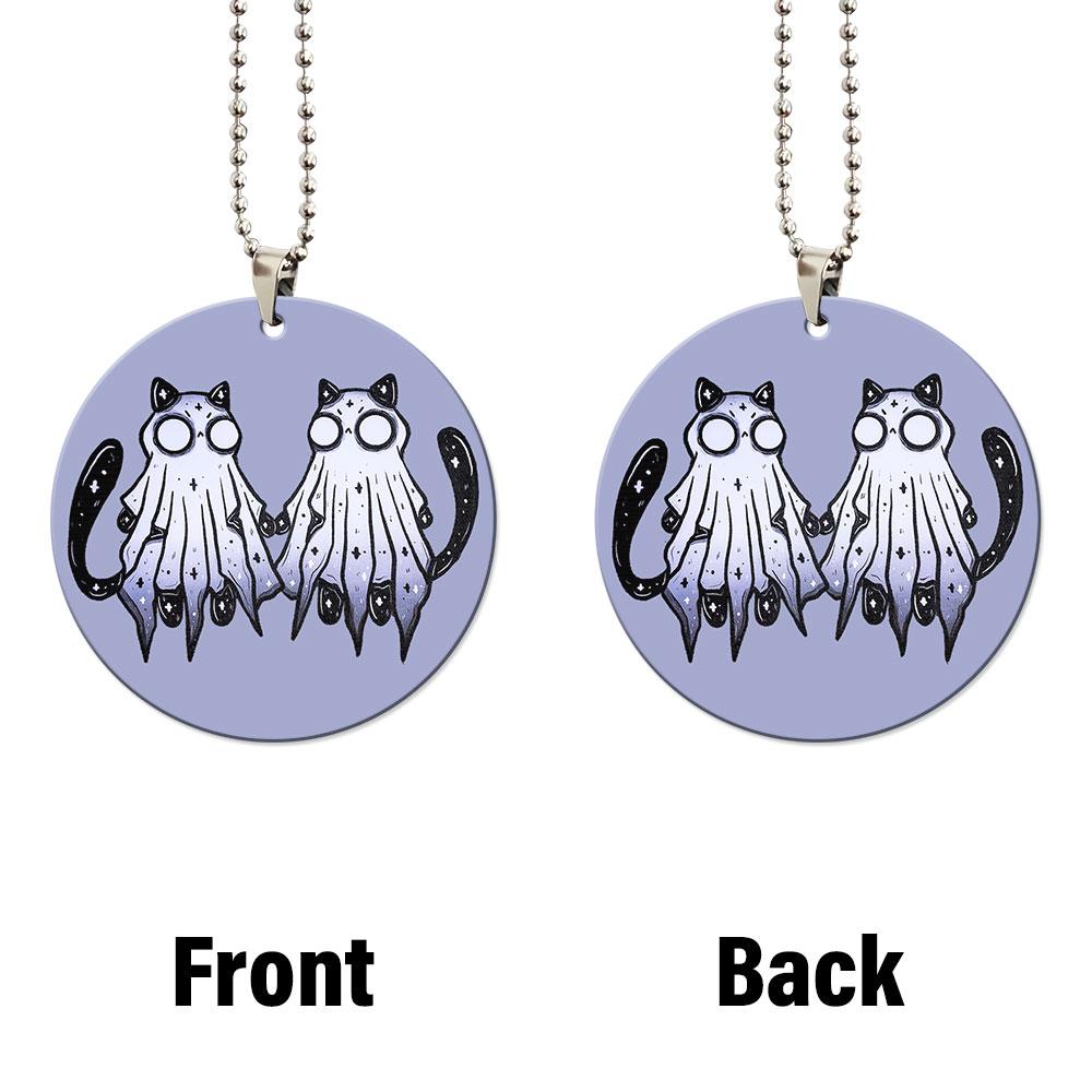 Kitty Friends Halloween Ghost Ornament Custom Car Accessories - Gearcarcover - 4