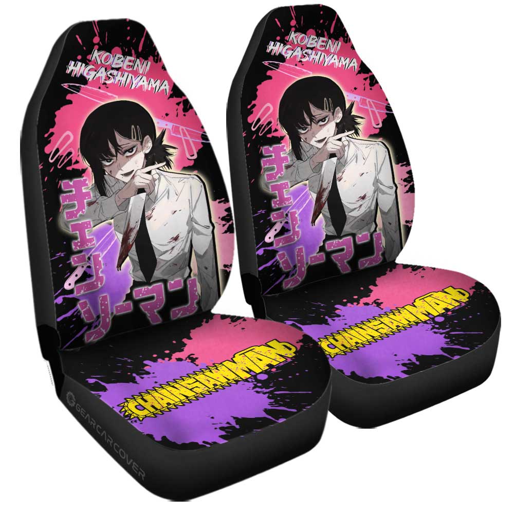 Kobeni Higashiyama Car Seat Covers Custom Chainsaw Man Anime Car Accessories - Gearcarcover - 3